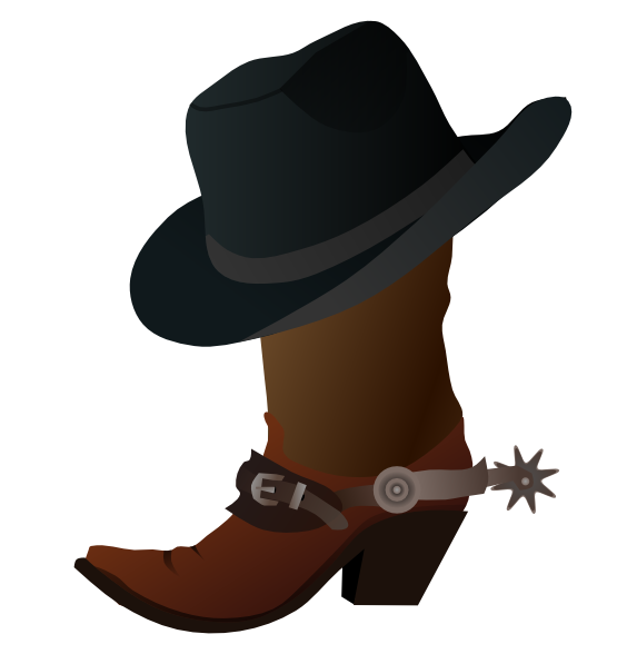 Western Boots And Hat png