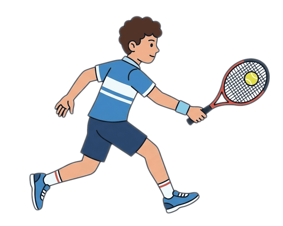 A Boy Play Tennis Sport Png
