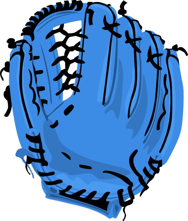 Blue Baseball Glove png