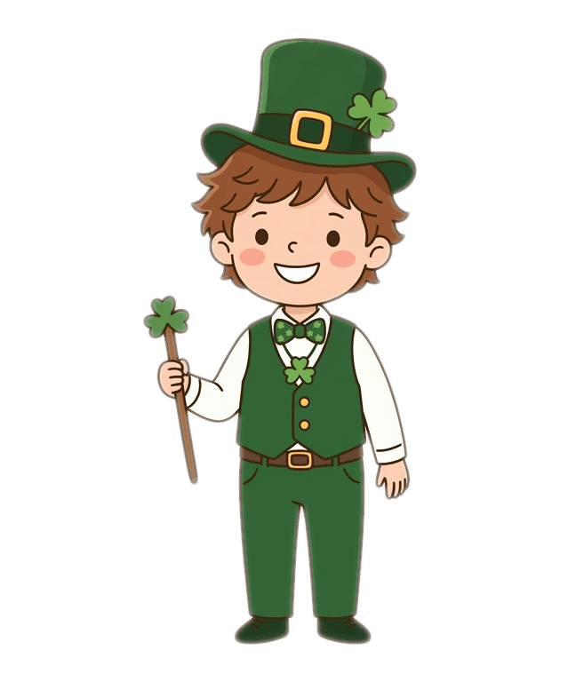 Boy in St Patrick's Day Png Free