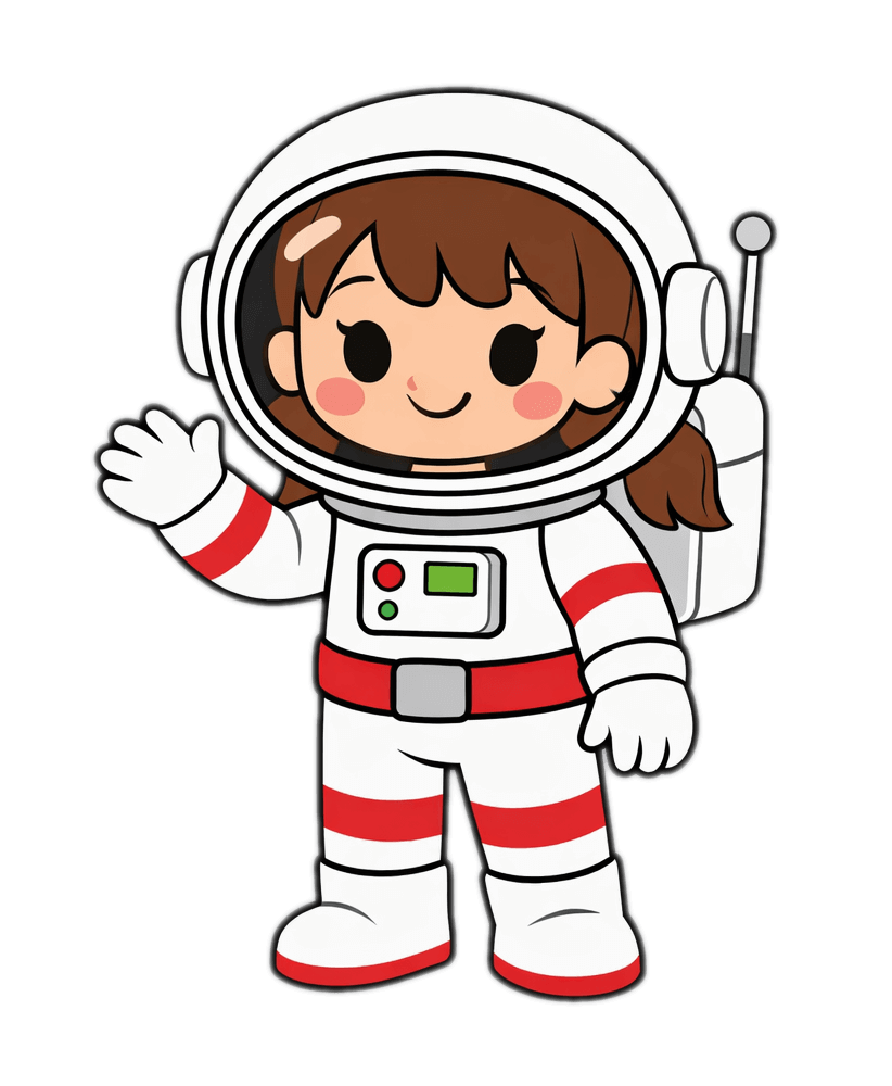 Cartoon Astronaut Girl Png Image