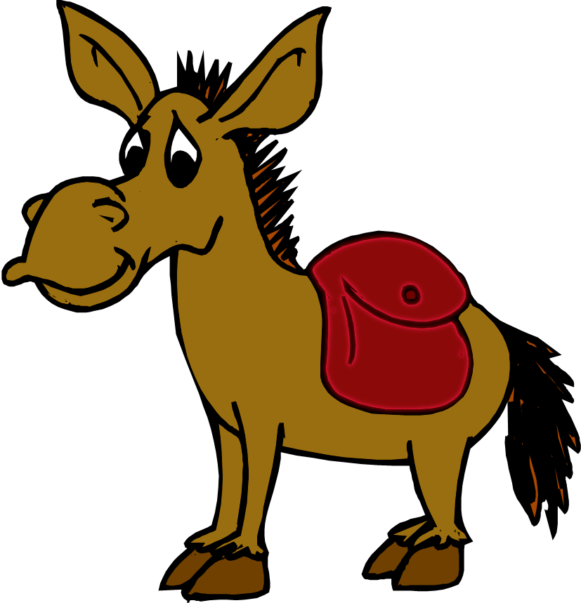 Cartoon donkey Illustration for kids