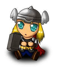 Chibi Thor Sitting png