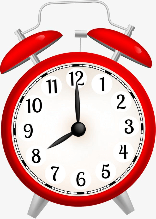 Clock Red Clipart Png