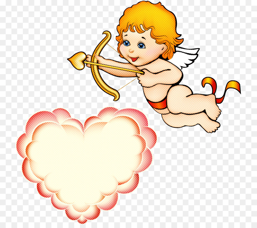 Cupid with Heart Cloud png