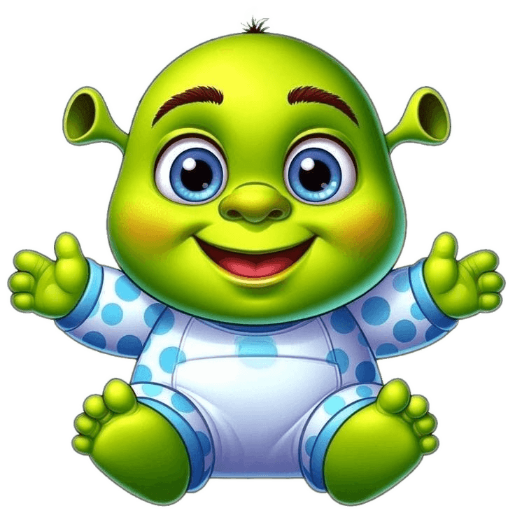 Cute Baby Sherk Free Png Image