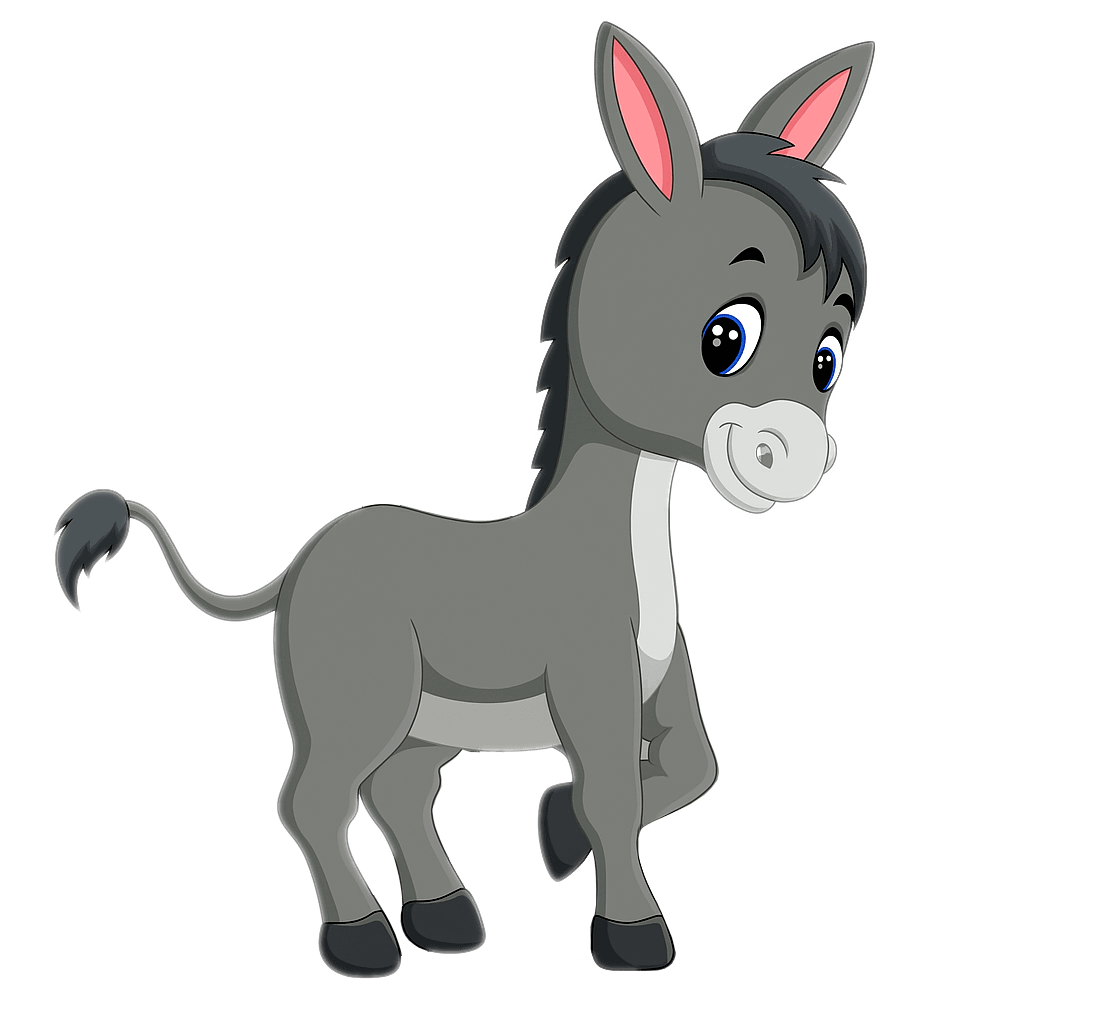 Cute Donkey Illustration free image