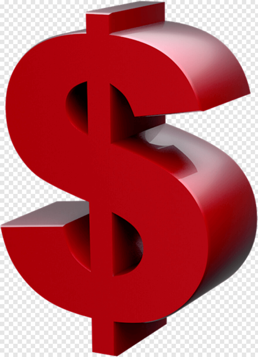 Dark Red Money Sign Png