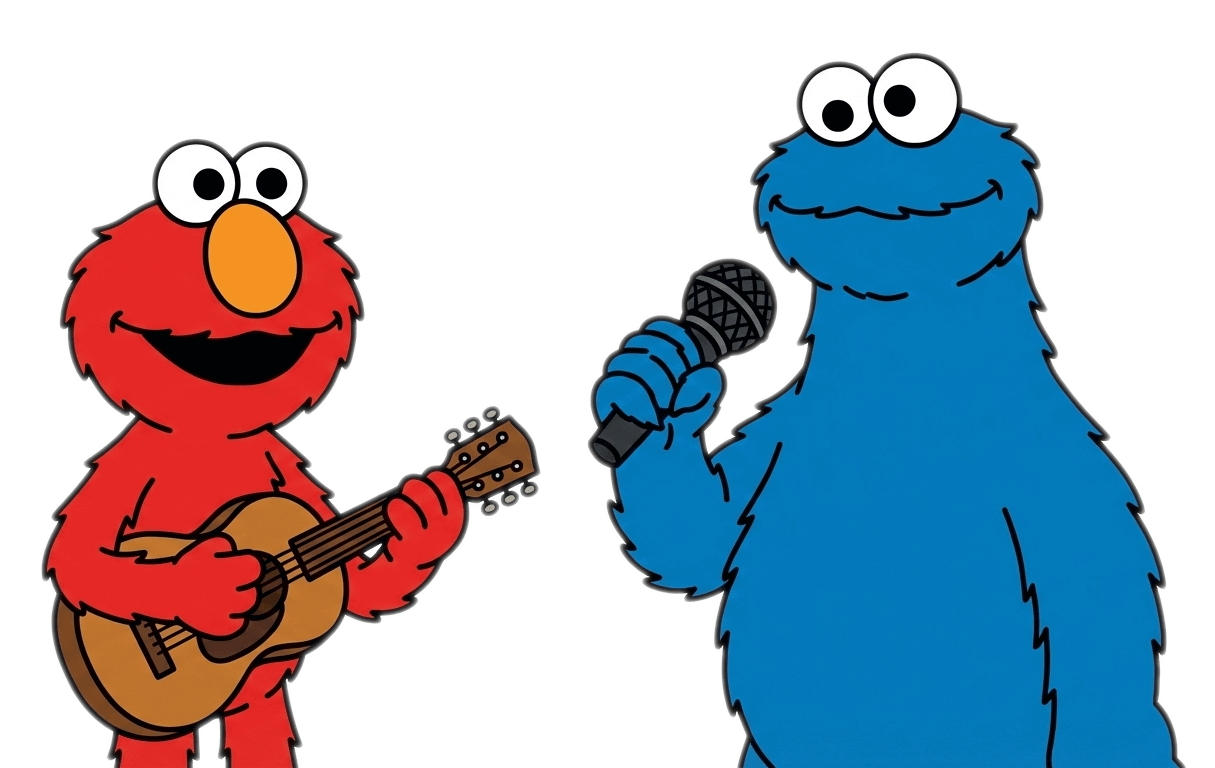 Elmo Cookie Monster Illustration Png Free