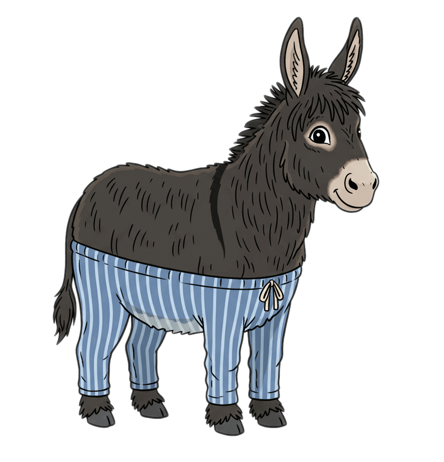 Free Donkey Illustration for kids