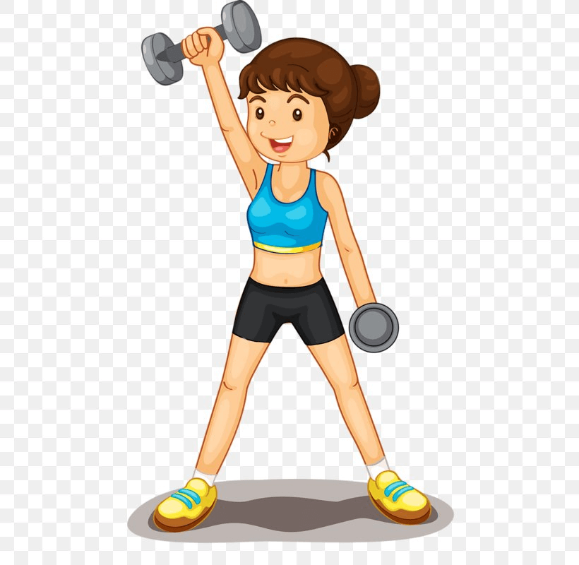 Girl Play Barbell Free Transparent Png
