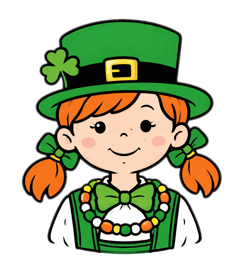 Girl in St Patrick's Day Png Free