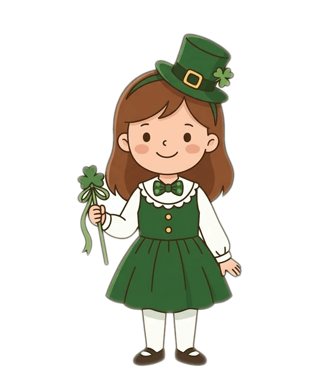 Girl in St Patrick's Day Png Image