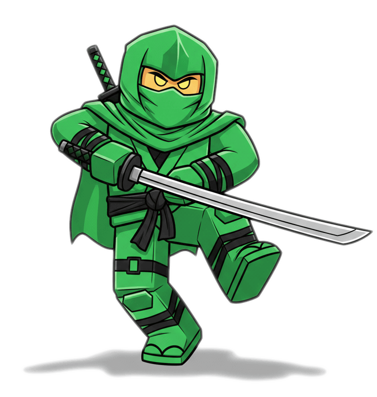 Green Ninja Lego Illustration Png