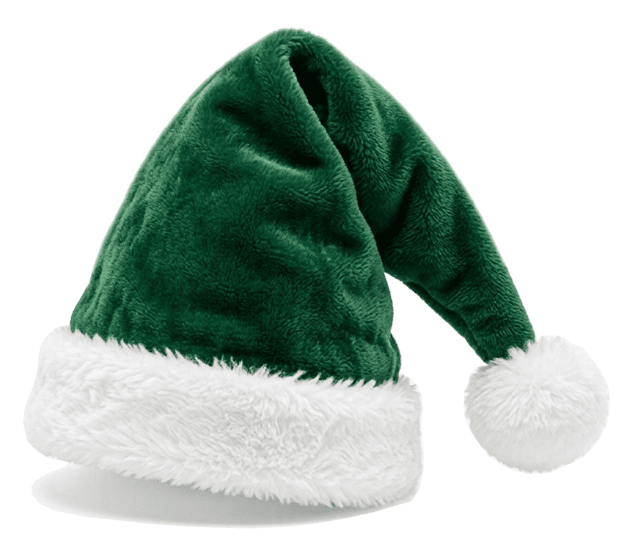 Green and White Christmas Hat Png 2