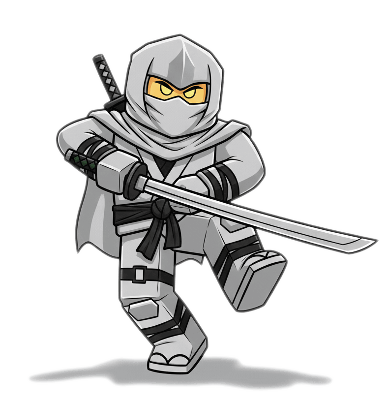Grey Ninja Lego Illustration Png