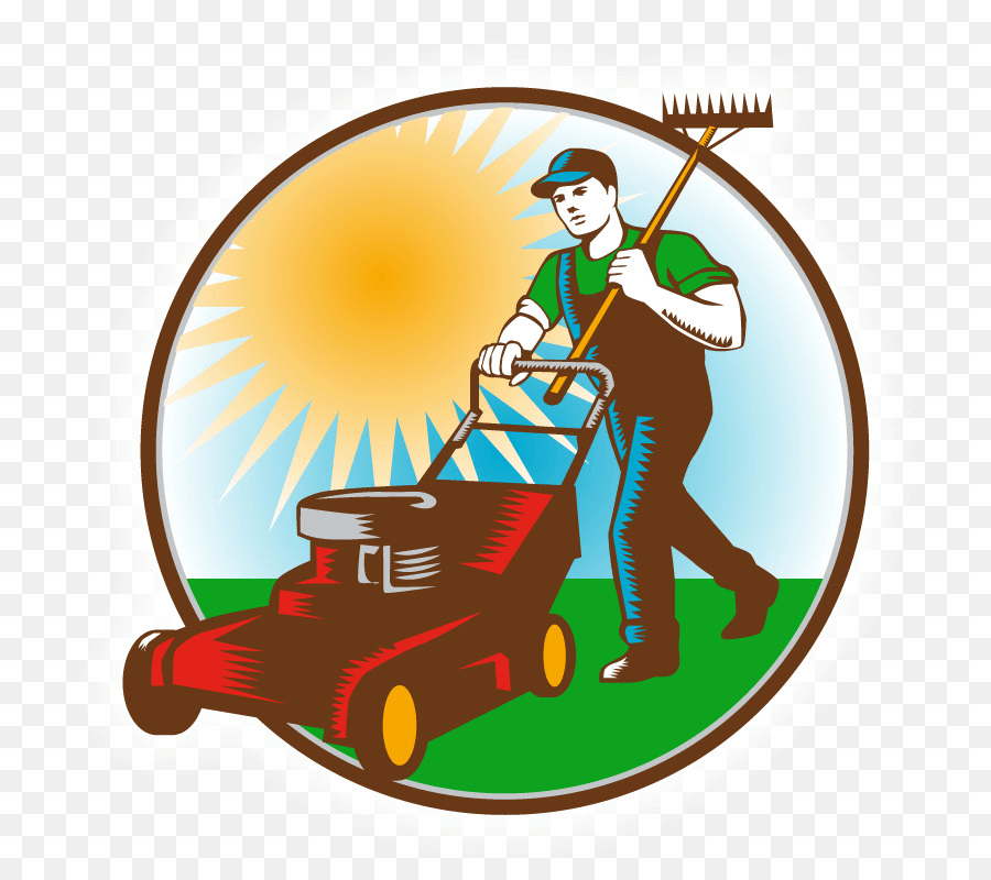 Man using Lawn Mower Symbol png