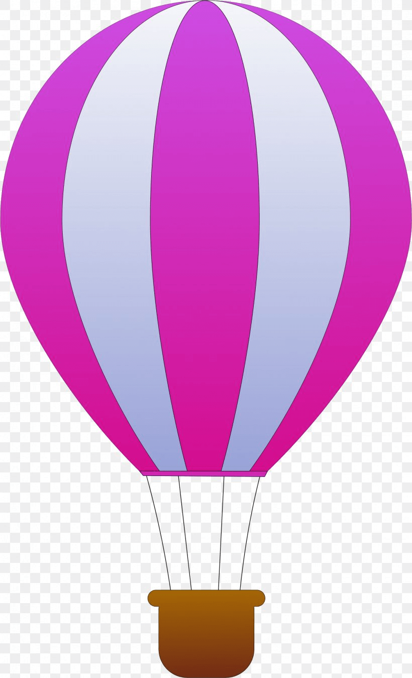 Pink and White Hot Air Balloon png