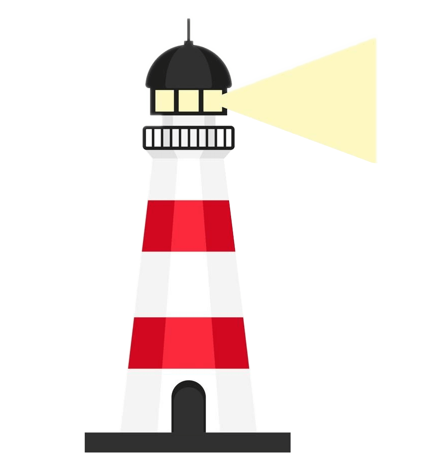 Red and White Lighthouse Png Image