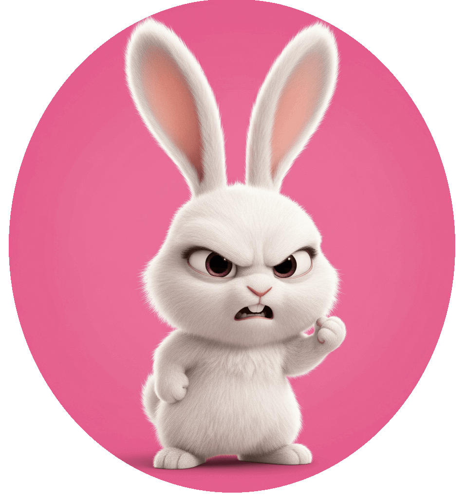 Snowball Rabbit - Cartoon Rabbit Png Image