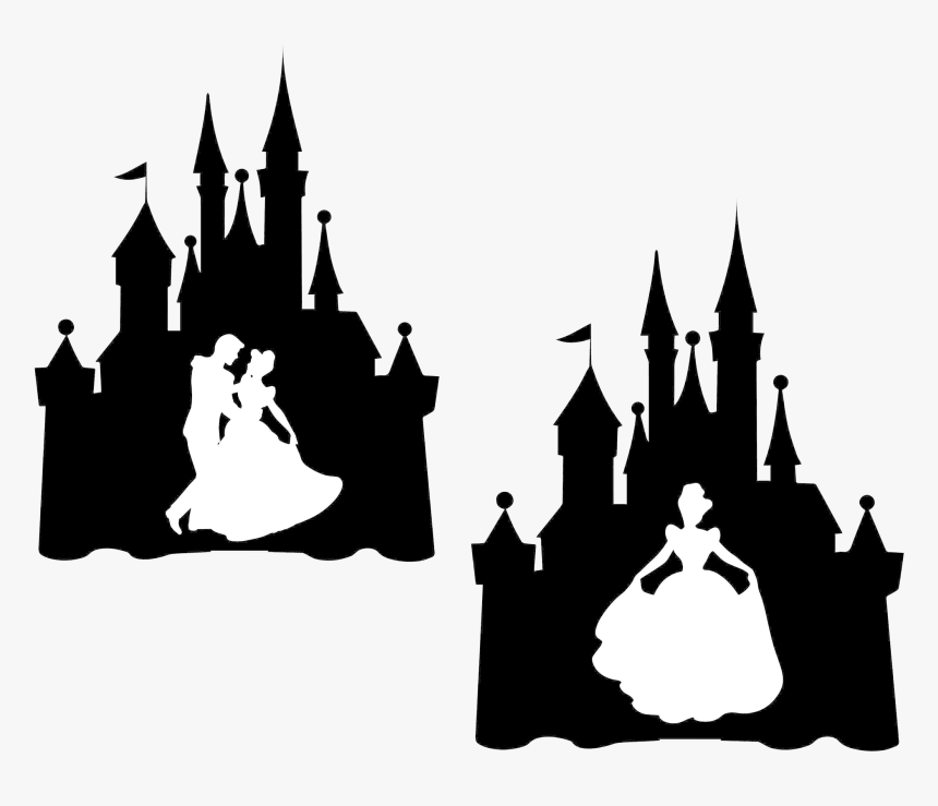 Two Disney Castle Silhouette png