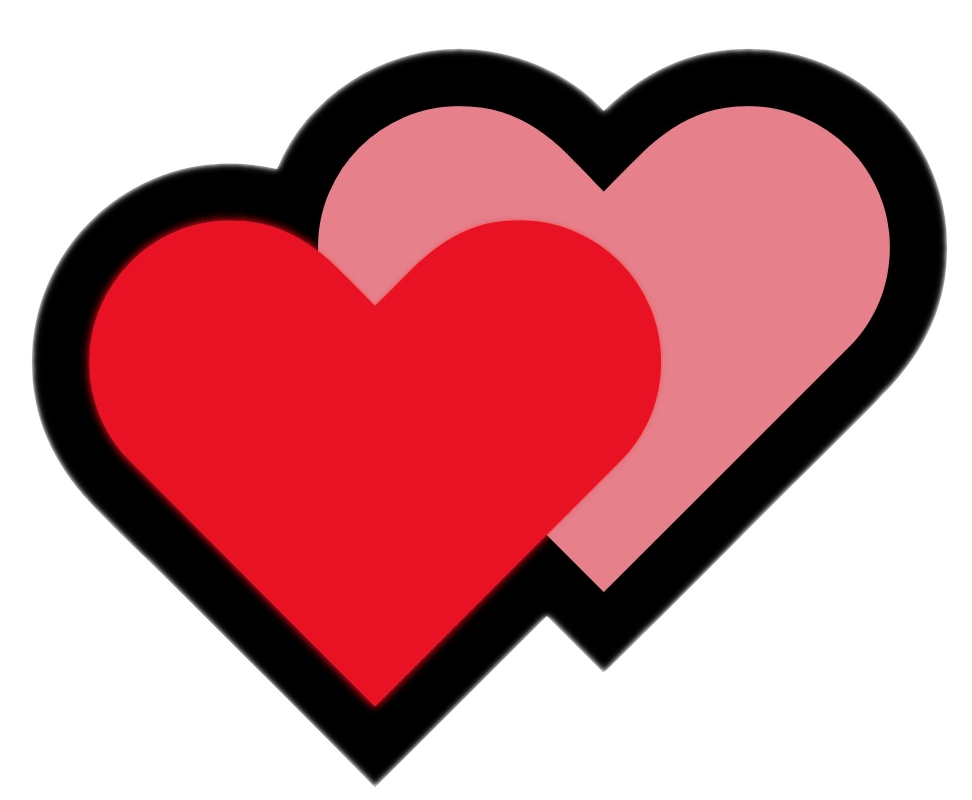 Two Heart Illustration Png Free