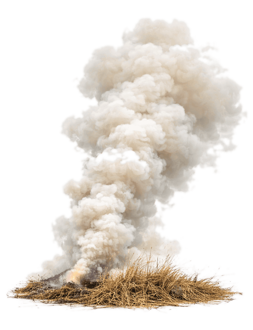 White Smoke From Dry Grass Png