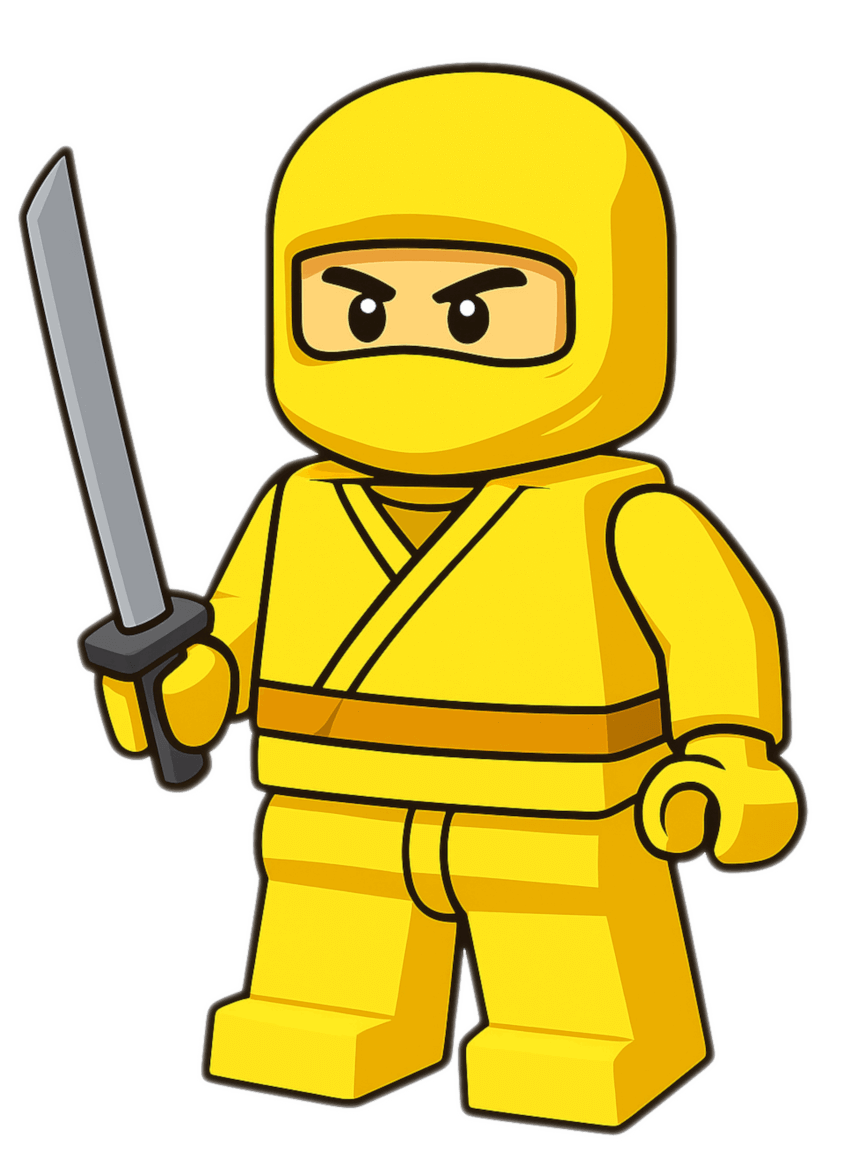 Yellow Ninja Lego Illustration Png